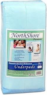 Premium, 23 x 36, 25 oz., Blue Disposable Underpads (Chux), Large, Pack/25
