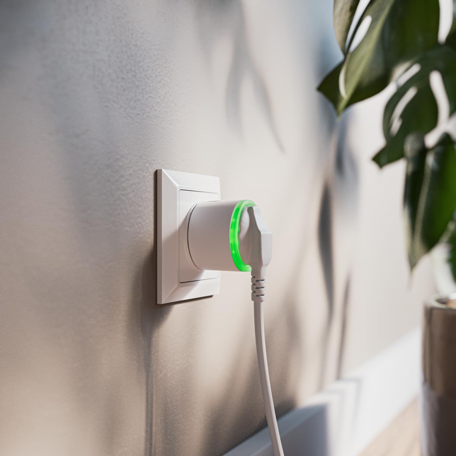 HomeWizard Energy Socket, WLAN Smart Steckdose mit Echtzeitüberwachung und App Steuerung, Geeignet für Balkonkraftwerk, präzise Energiemessung und Fernsteuerung, Weiß, 2er Pack