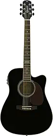 Violão Folk Eletroacústico Cutaway BK Preto GF1D Giannini.