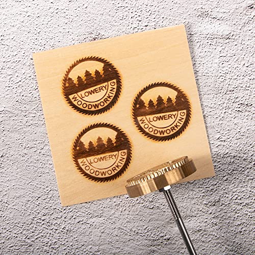 Stamtech Branding Iron For Wood - Durable Custom Metal Branding Iron Leather Stamps Wedding Stamps Personalized Branding Iron For Meat Wood Paper Plastic（1.5"） #TOP5