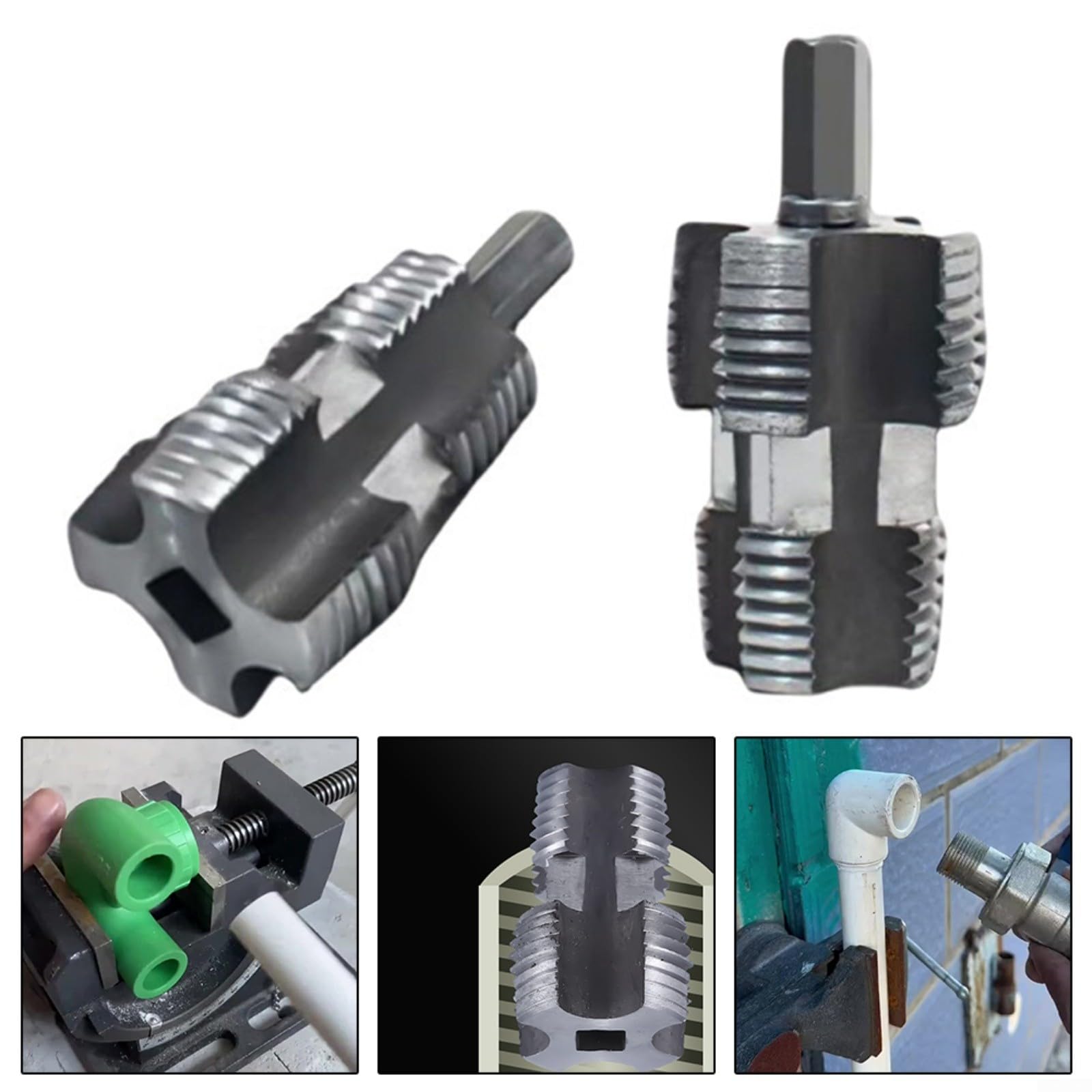 Kit Utensili Tubi Kit Filettatura Tubi PVC - 6 Pezzi Per Filetti