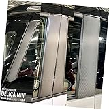 【松印】車種専用 ドアピラーステッカー ミツビシ デリカミニ B34A B35A B37S B38A ルークス ハイウェイスター eKスペース eKクロススペース 【プレミアムカラー：カーボンブラック】