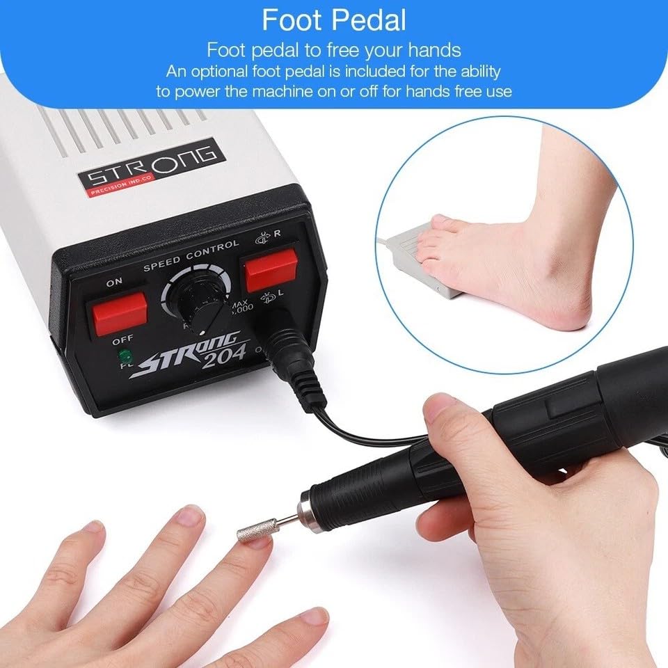Lima eléctrica para uñas 65W 35000RPM miniatura 3