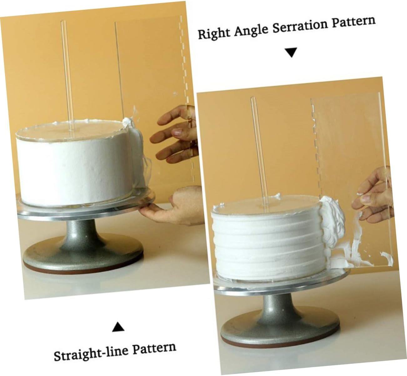 1set Transparent Round Cake Disc Scrapers and Pillars Versatile Cake Decorating Tools for Baking Slicing and Serving Desserts