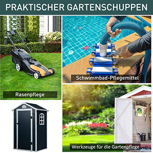 Gartenhaus aus Kunststoff von Outsunny für Geräte und Zubehör