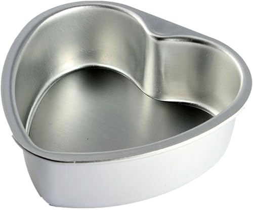 Miniatura 4 de Paquete de 2 moldes para pasteles en forma de corazón, juego de latas para tartas en forma de corazón, incluye molde para hornear pastel de 6