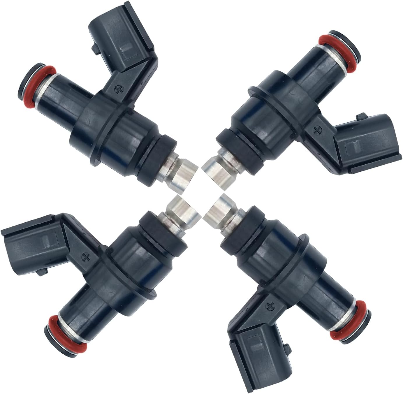 49033-0015 4pcs Fuel Injectors 8 Holes Replacement for Kawasaki ZX6R ZX600 2007-2012 490330015