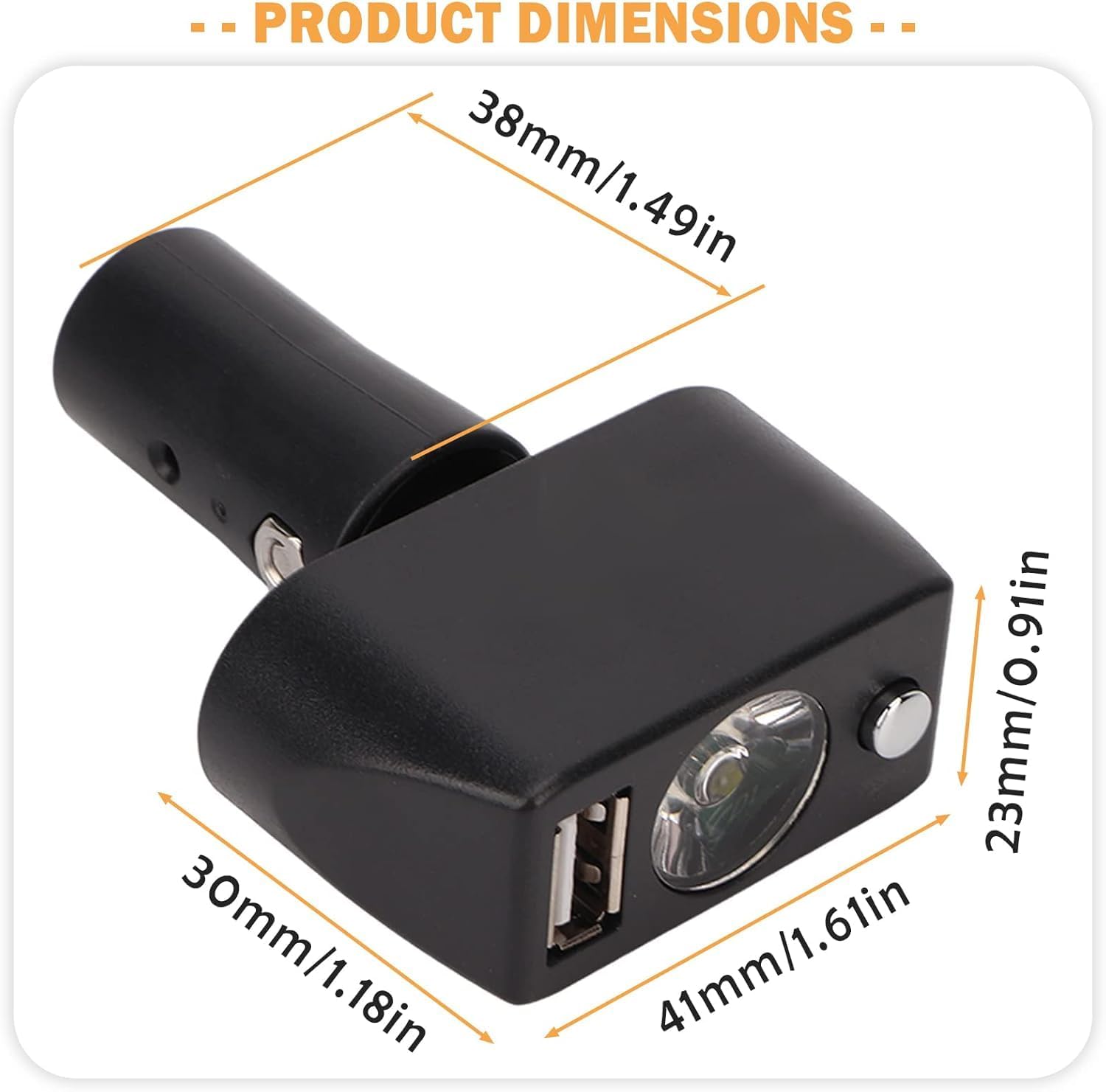 Elektryczne światła do wózek inwalidzkich, 3-pinowa głowica XLR do ładowania USB, elektryczna lampa na wózek inwalidzki, regulowany kąt akcesoria