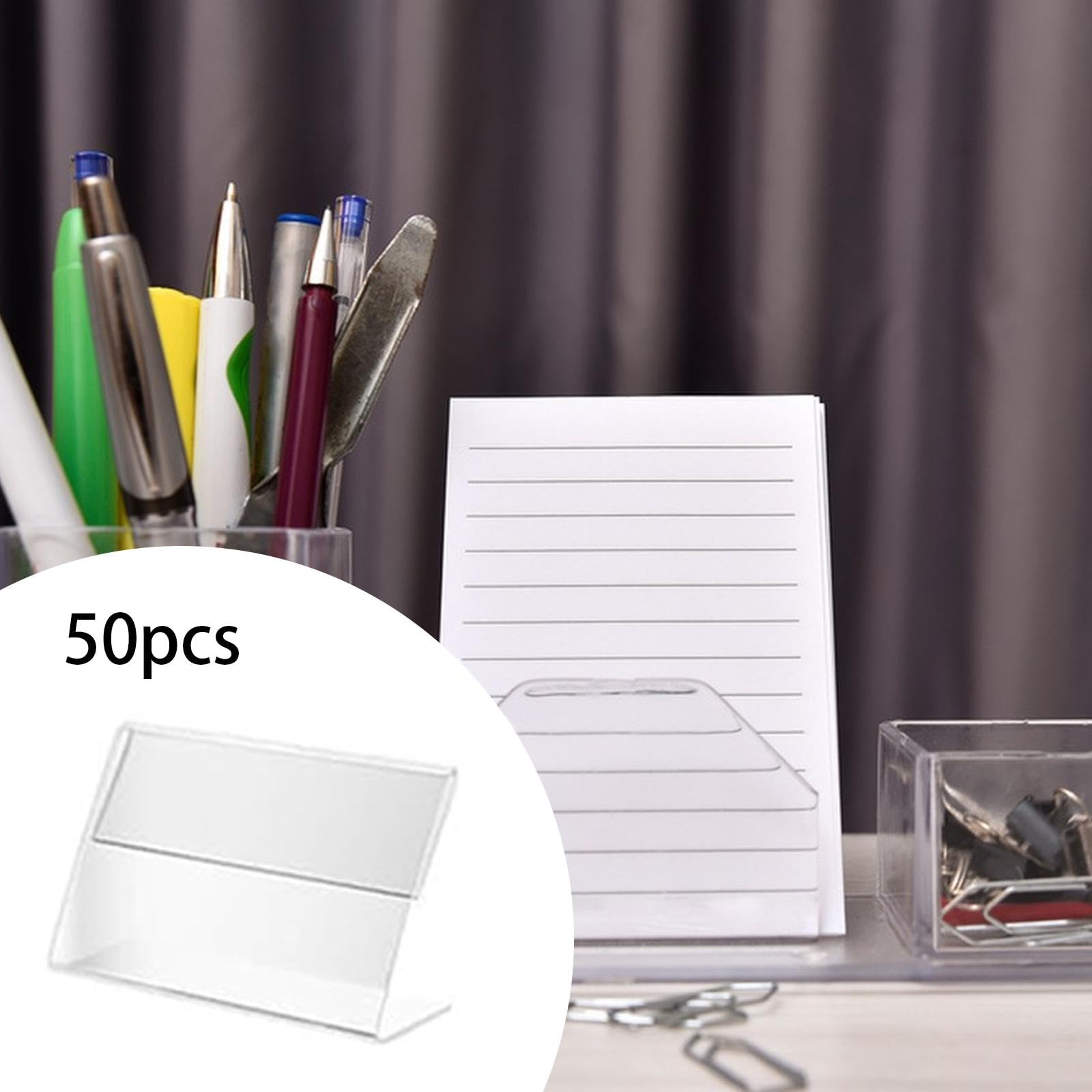 50 Porte-étiquettes En Acrylique Transparent pour Bureau, Magasin, Restaurant