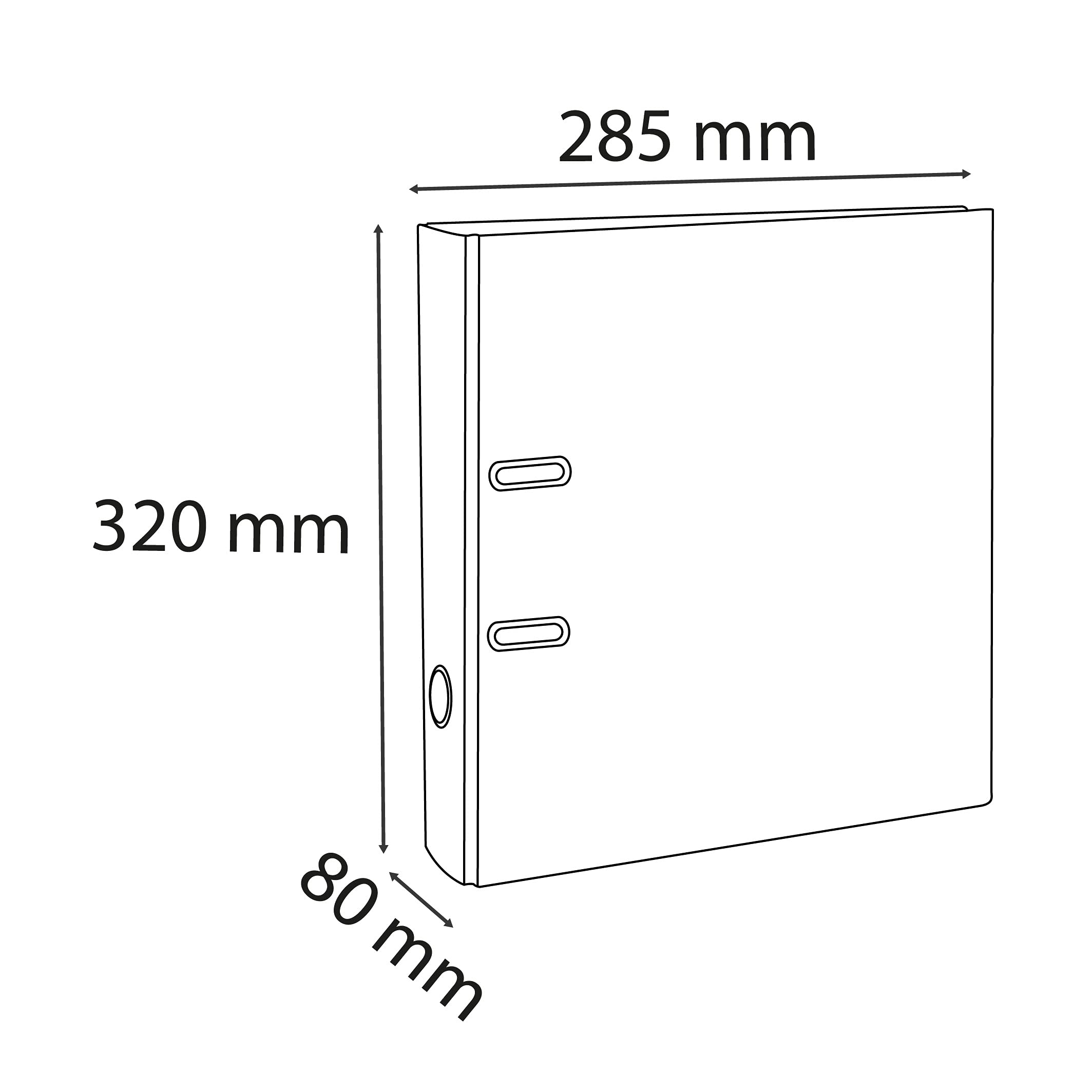 Exacompta - Nr ref. 53564E - Karton 10 segregatorów A4 Prem'Touch AQUAREL - Tył 80 mm - Mechaniczny 80 mm - Wymiary zewnętrzne : 32 x 28,5 x 8 cm - Format do segregacji A4 - Pastelowy niebieski
