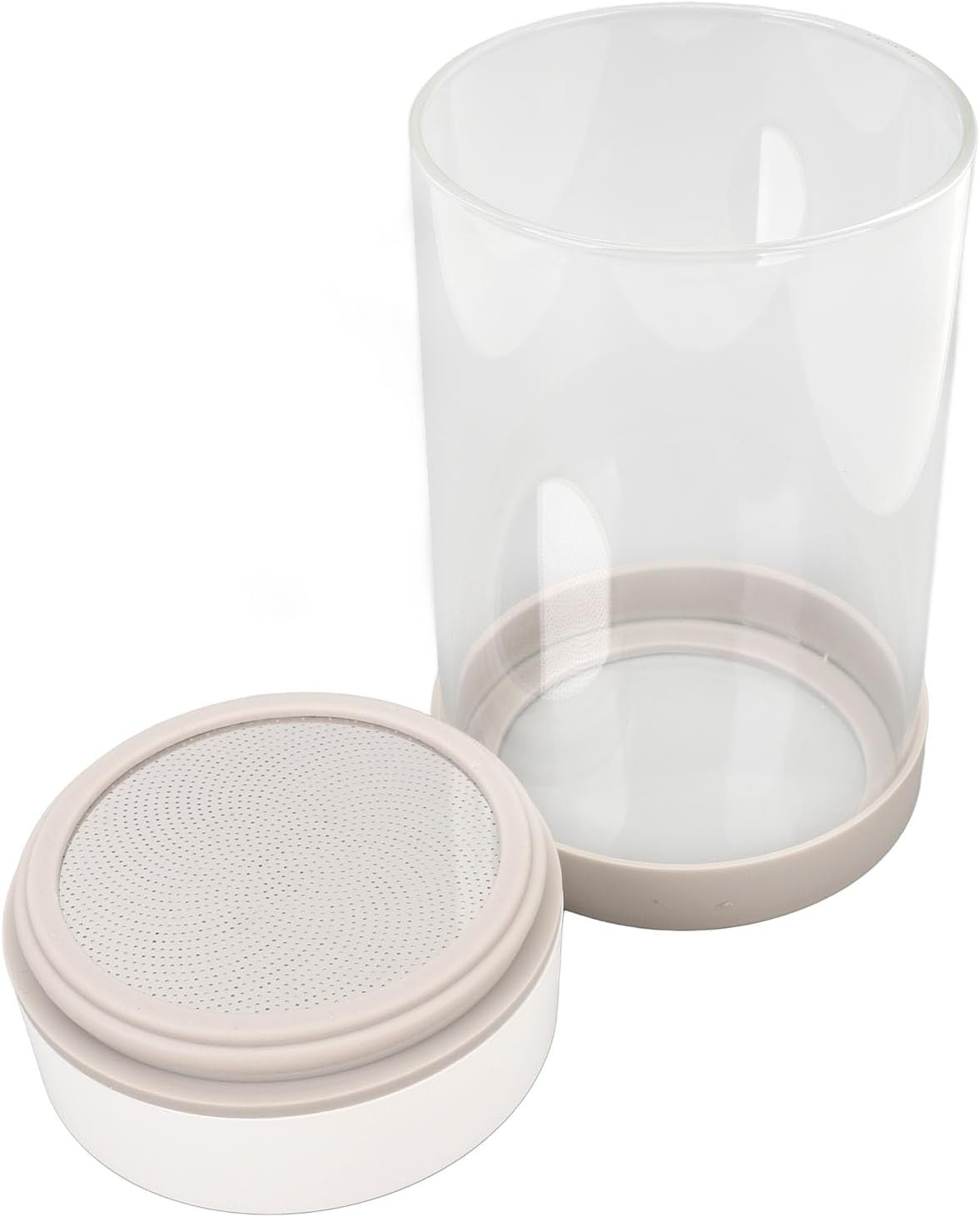 Electric Vacuum Canister Glass Sealed Jar for Tea, Coffee Beans, Nuts with Built in Battery, Convenient for Home Kitchen Organizer (950ml)