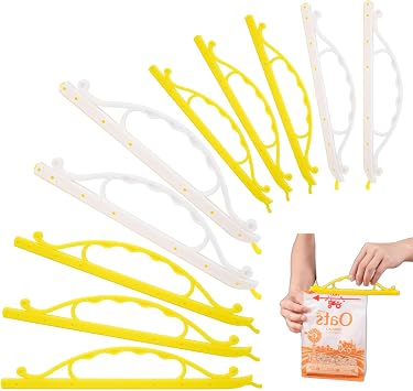 MICEBAY 10 Pcs Chip Bag Clips, Durable Bag Sealers, Airtight Chip Clips with Handle for Food Storage Bags, Snacks and Cereal, Leak-Proof & Moisture-Resistant 5 Small+ 5 Medium