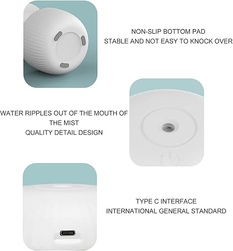 Miniatura 8 de Humidificador de niebla fría, humidificador de aire silencioso con gota de agua levitante, apagado automático y 16.9 fl oz de agua, difusor de