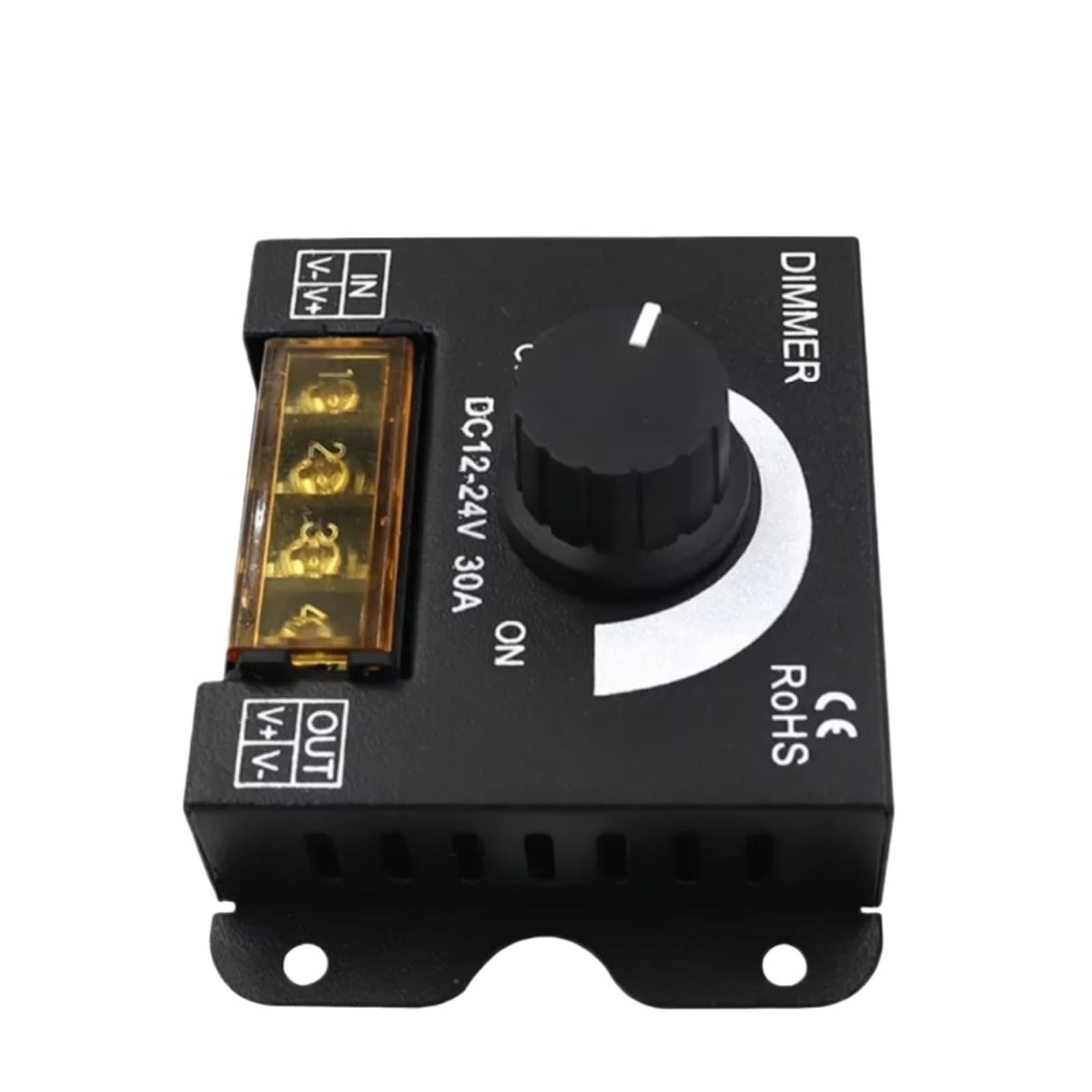 DC 12V-24V LED-Dimmerschalter 30A LED-Monochrom-Controller, PWM-Digital-Dimm-Lichtleiste, Monochrom-Licht-LED-Dimmer-Controller