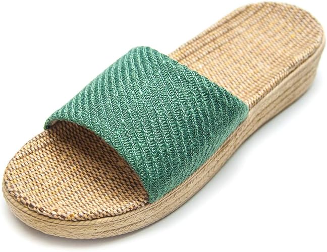 Amazon Hrfeer ルームシューズ スリッパ 夏用 麻が呼吸する 静音 お洒落で快適 レディース メンズ 厚底 室内履き 抗菌防臭 通気 軽量 履きやすい Hrfeer スリッパ ルームシューズ