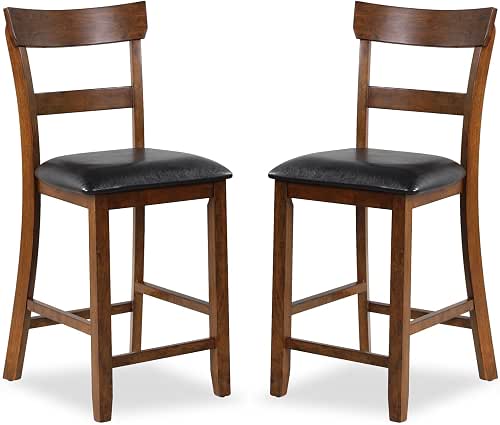 ERGOMASTER Dining Chairs Set of 2, Farmhouse 25.5" Bar Chairs,