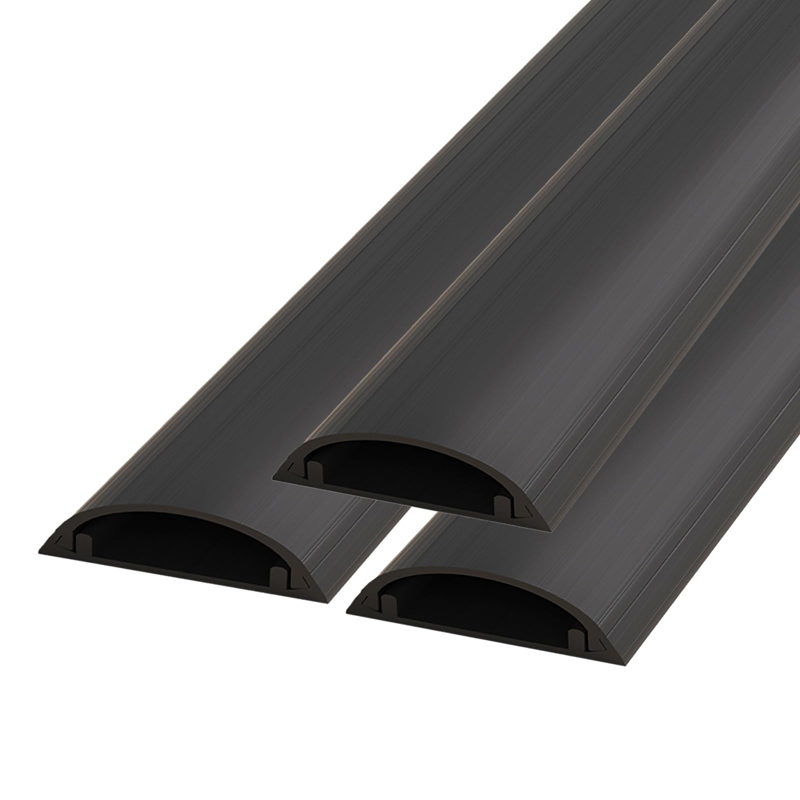 SRNSAEB Gestione del Cavo Elettrico Copricavo Largo per TV montata a Parete - 3 cm, 4 3 2 1 Confezione di copricavi in ​​Alluminio, spegnicavo per Cavi di Alimentazione/Cavi di Rete(Black,3 PCS)