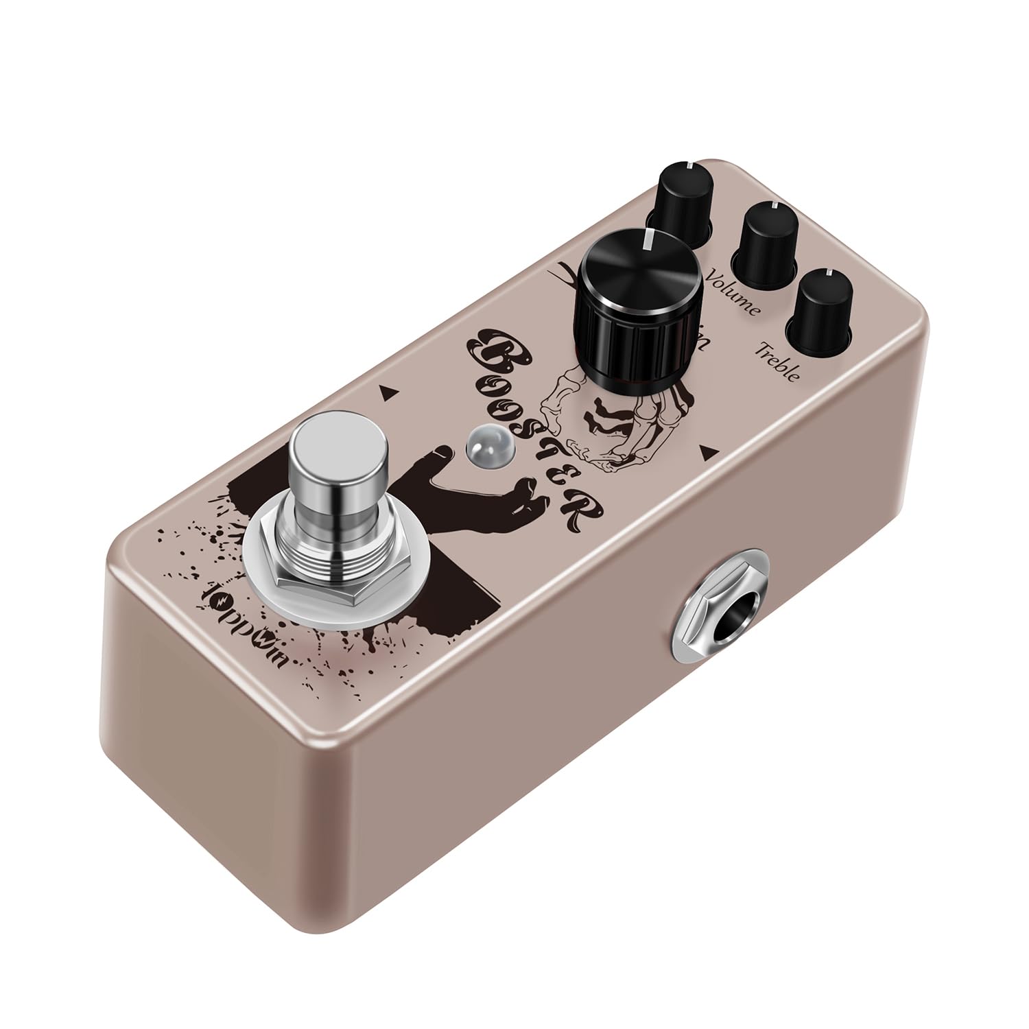 Pure Boost 20dB+ Clean Boost Pedal - ±15dB Equalizzatore a 2 bande, involucro in metallo, True Bypass per chitarra/basso