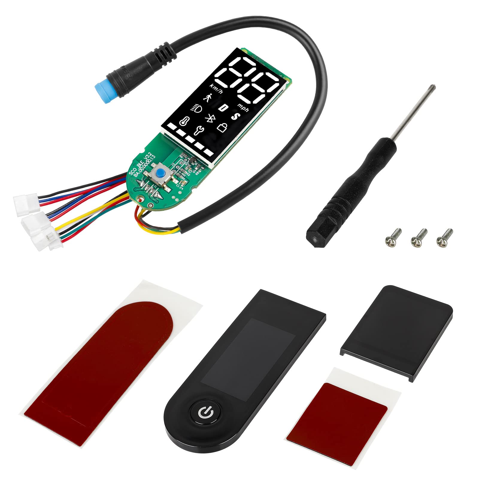 BLE Cruscotto Circuito Display LED Per Xiaomi 1S Pro E Pro2 Scooter Elettrico Cruscotto Bluetooth Circuito Board & Copertura dello Schermo per Xiaomi 1S/pro/pro2 Scooter