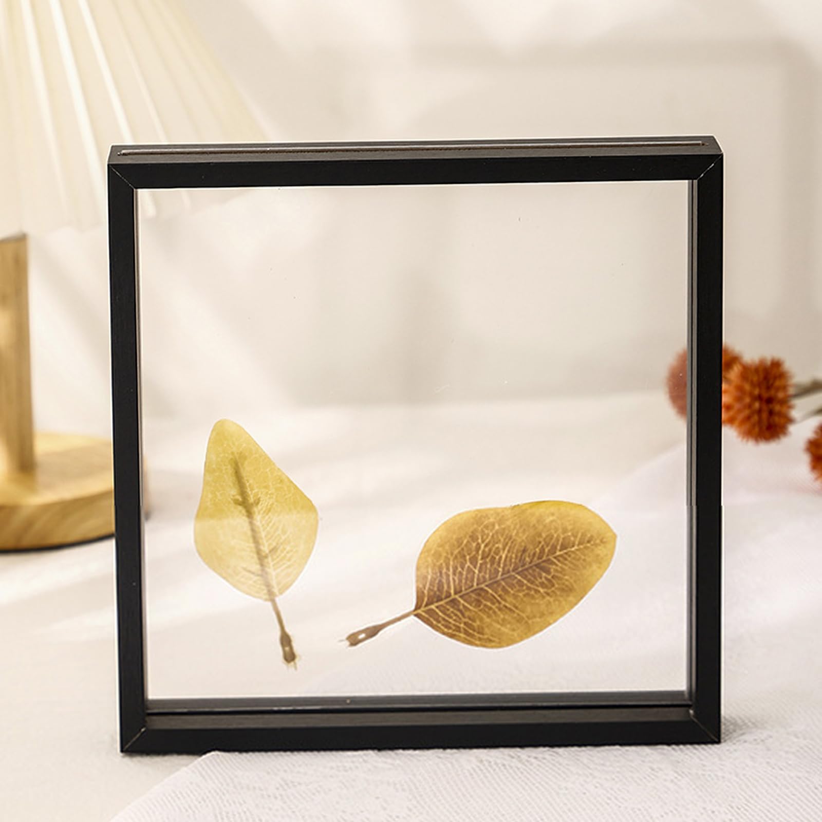 Unikicool Double Sided Photo Frame,Frame Double Sided Acrylic Glass Frame,Floating Glass Frames,Double Sided Plant Specimen Photo Frame,Poster Display Photo Frame,For Photos,Paper Cutting,Poster