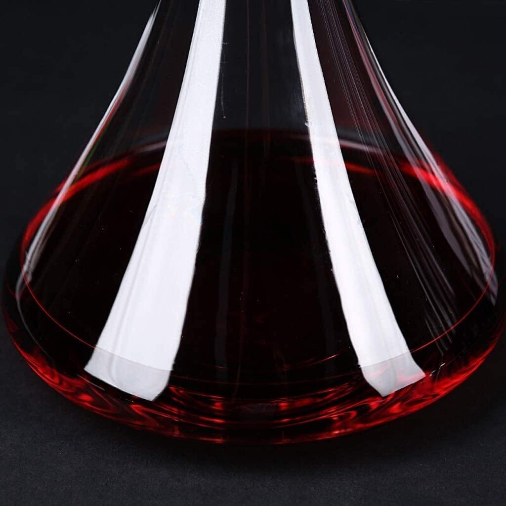Karafka do whisky i zestaw kieliszków karafka do wina ręcznie dmuchana bezołowiowe szkło kryształowe karafka do czerwonego wina separator karafka z pokrywką 750 ml napowietrzacz karafki do wina