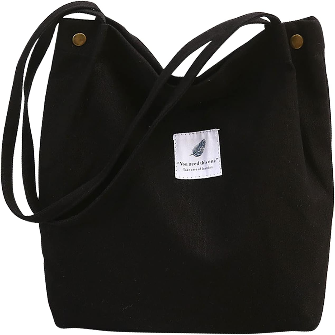 LINGSFIREWomen Canvas Tote Bag, Girls Women Shoulder Handbags Capacity Shopping Bag Beach Bag Simple Printed Ladies Casual Chic Cross Body Bag for Travel Daily Use