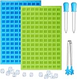 2 Pack Square Silicone Candy Molds, 126-Cavity Non-stick Mini Candy Gummy Jelly Molds Ice...