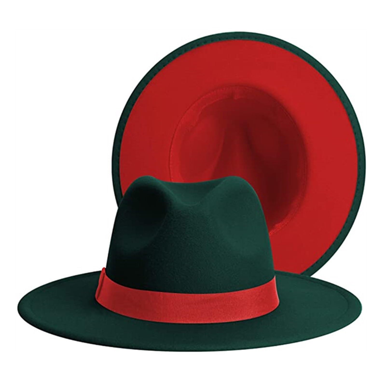 Cappello di Paglia Cappello Fedora Patchwork Unisex Jazz Cappelli Eleganti Uomo Donna Berretto a Tesa Larga(Color 9)