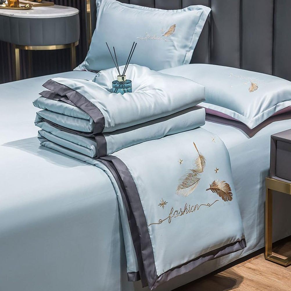PLOTSAGE Cooling Comforter, Double Sided Cooling Blankets for Hot Sleepers, Soft Breathable Lightweight Summer Cooling Comforter for Night Sweats,01,150x200cm