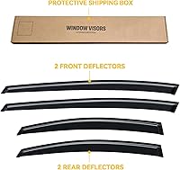 Vista 98 de Visera de ventana para Chevy Silverado 1500/GMC Sierra 1500/Avalanche/Suburban Crew Cab 2007-2013, protectores de lluvia, deflector de ventilación