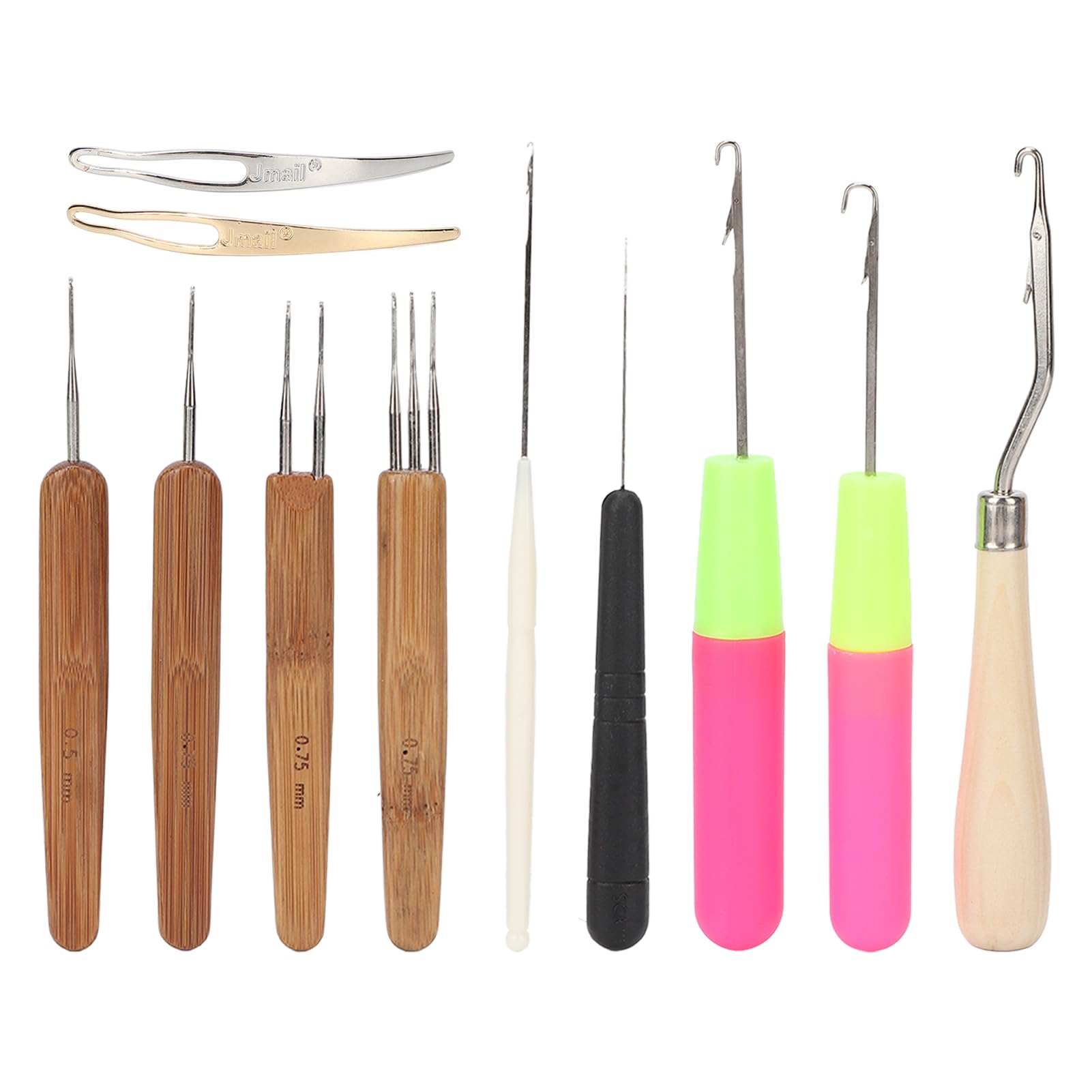 11 Pcs Dreadlocks Tool Set for Hair Braiding, Braid Craft, alloy material Dreadlocks Needle, Multiple Sizes DIY Crochet Hooks Hair Locking Tool, Wide Application