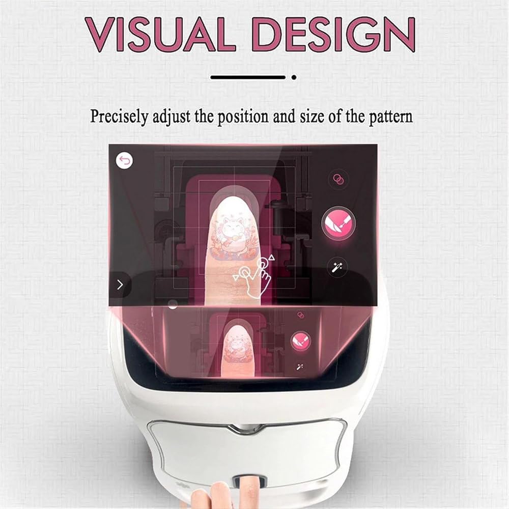 Stampante automatica intelligente per unghie con display touch screen per uso domestico e studio, supporta WiFi e USB
