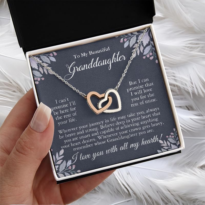 To Our Granddaughter Necklace Gift from Grandma and Grandpa, Meaningful Jewelry with Message Card, Ideal for Birthday or Christmas Surprise - Image 2