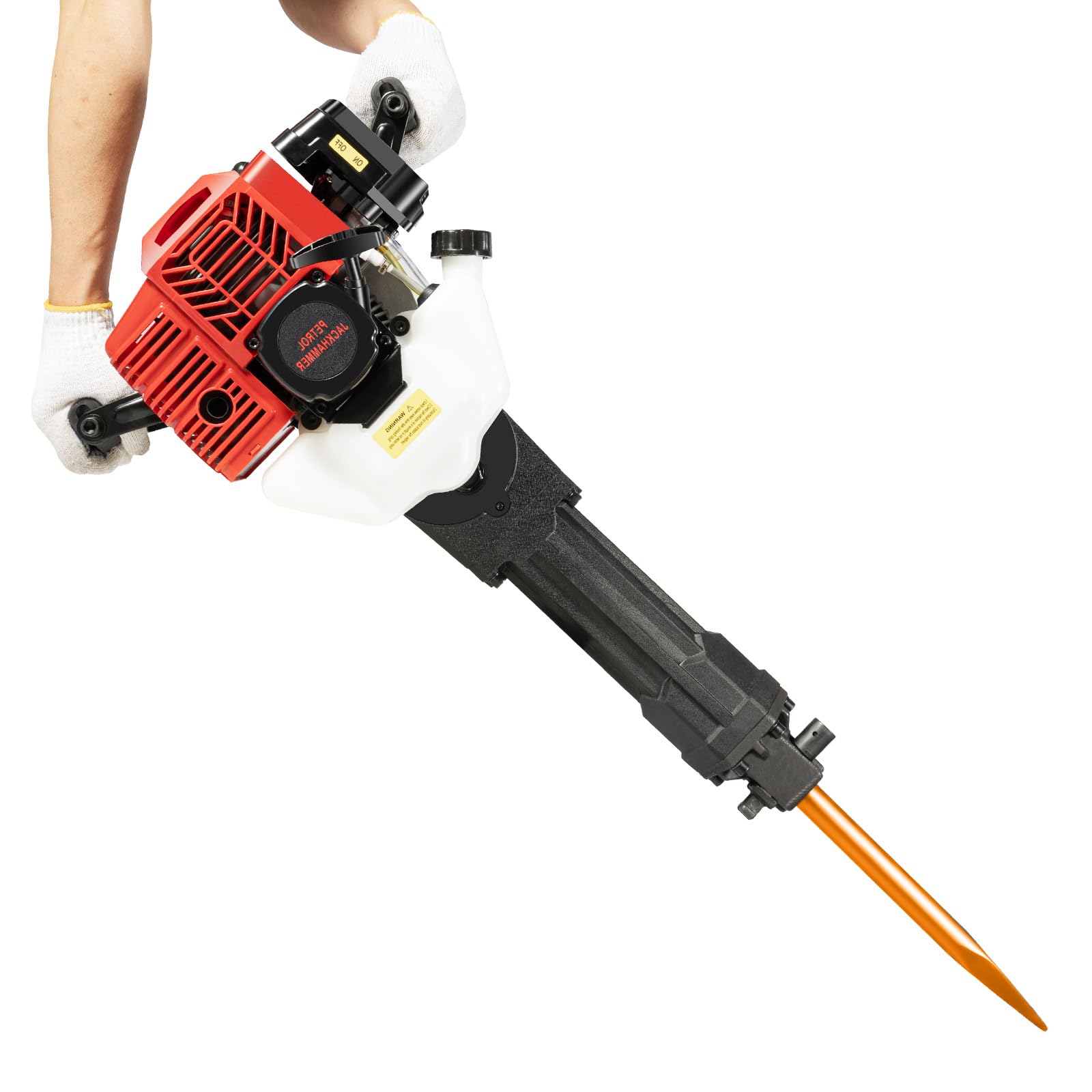 Demolition Jack Hammer, 52cc 1900W 2-Stroke Gas Powered Concrete Breaker