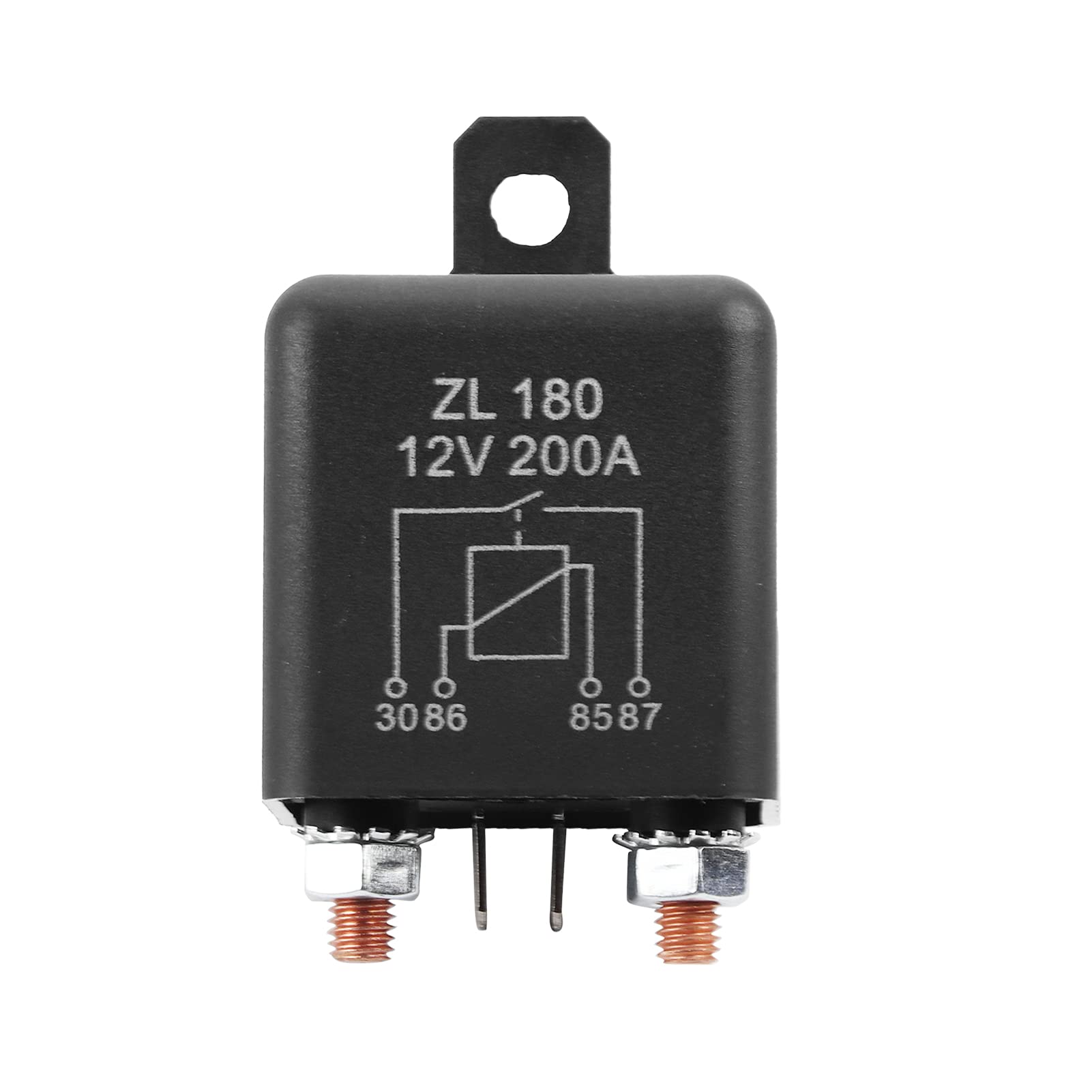 Rele uniwersalny przekaźnik rozruchowy - 12 V - 200 A - 4 piny - zazwyczaj otwarty - 12 V - Do pojazdów budowlanych, samochodów, łodzi - części zamienne
