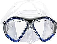 Mares X-Ray Dual Lens Scuba Diving Mask - Wide Vision, Comfortable Silicone Skirt, Adjustable Strap for Snorkeling Adults