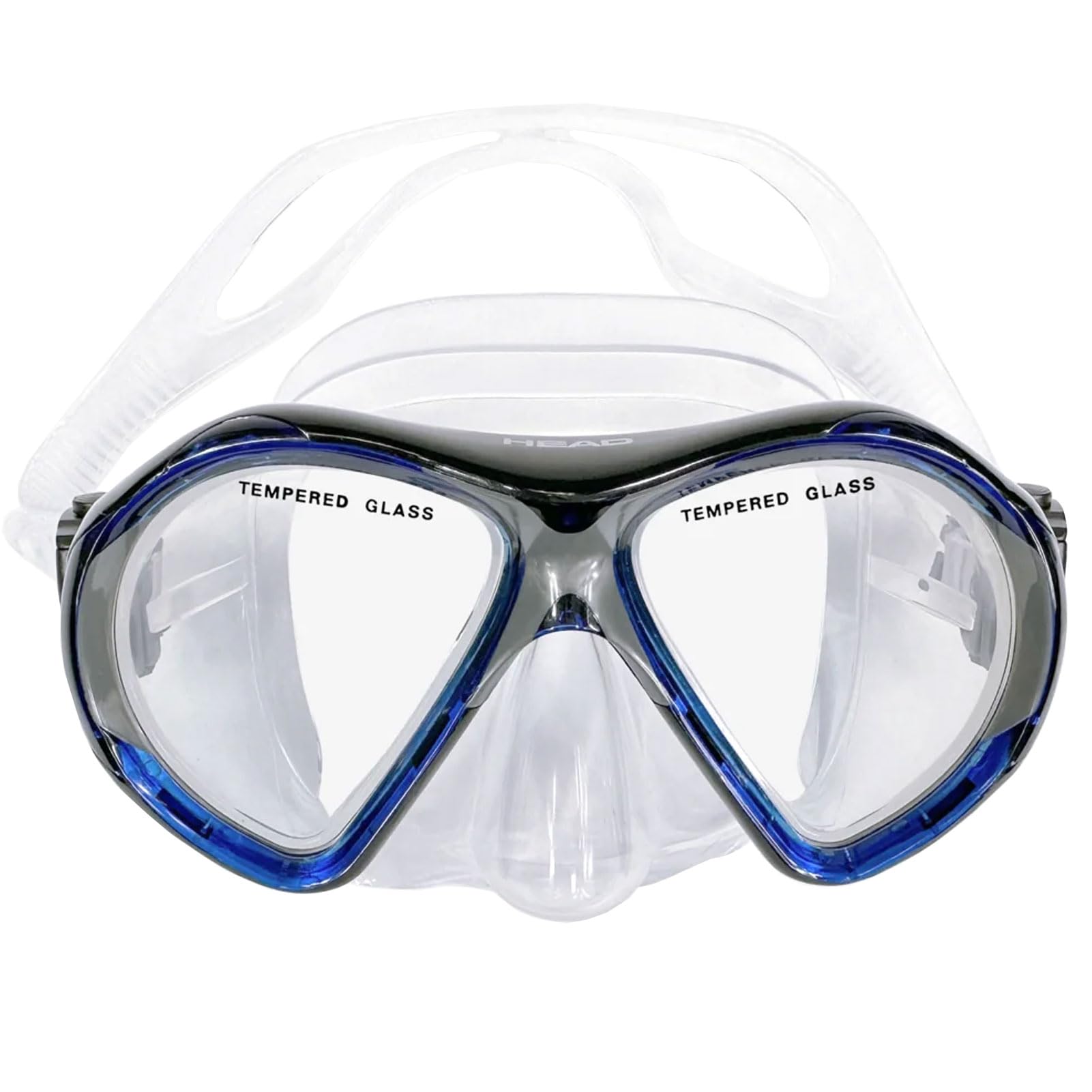 Unisex Adult X-Ray Comfortable Scuba Diving Two Window Mask with Silicone Face Piece & Adjustable Strap