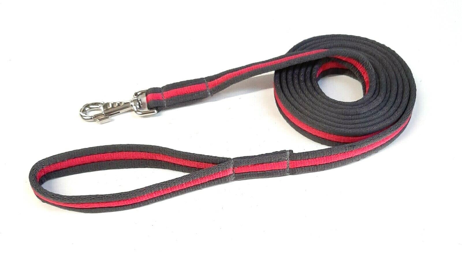 Horse Lunge Line/Large Dog Training Walking Lead Leash 25mm Padded Air Webbing Strong Very Soft Durable (20ft, 6 Metres) (Grey/Pink)