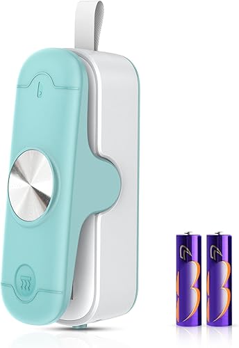 FEPPO Sellador de bolsas, sellador térmico 2 en 1 con cortador, sellador de bolsas de virutas, máquina reselladora portátil para bolsas de plástico,