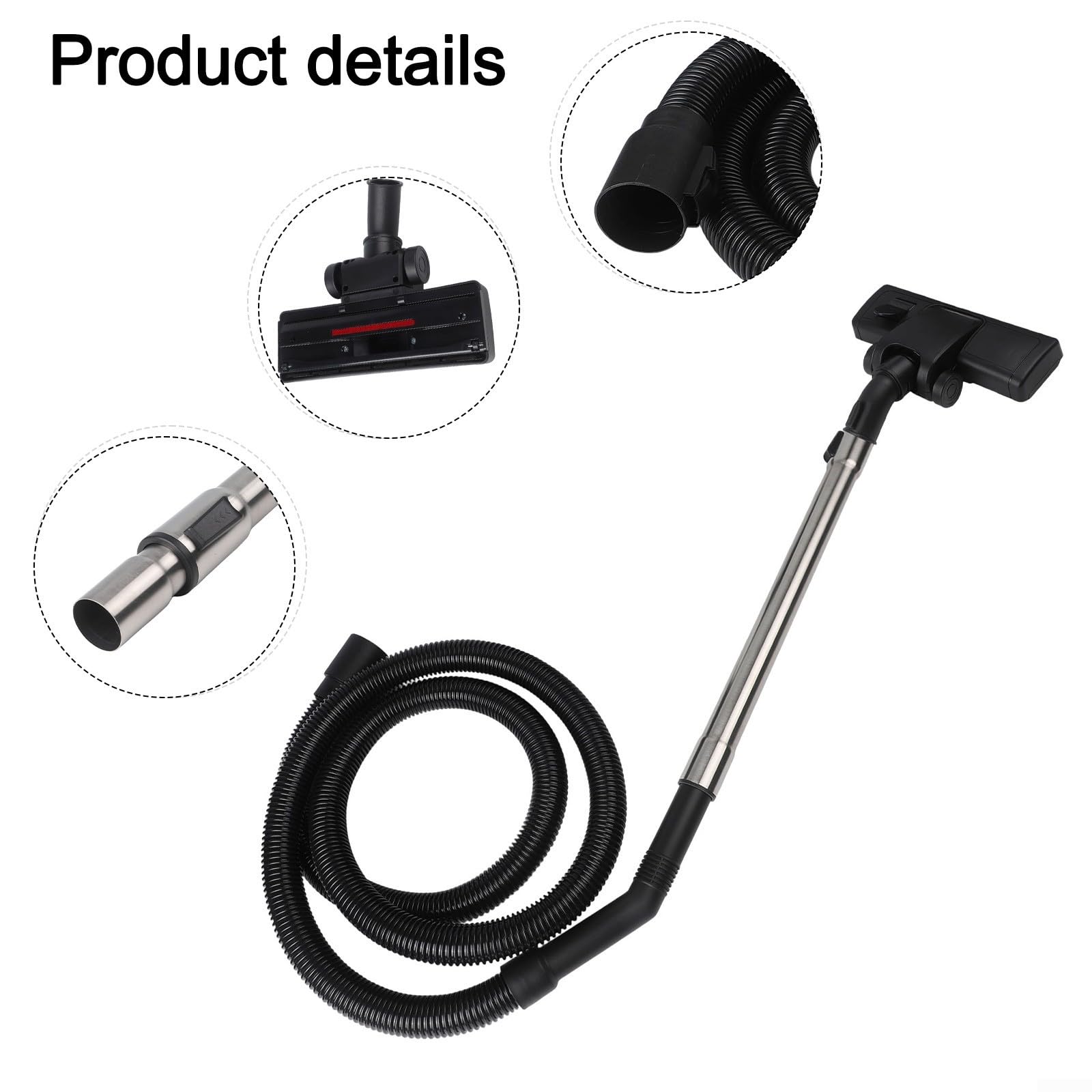 Juego de cabezal de succión y manguera para cepillo de suelo para Karcher WD Series, para WD3.200, WD3.300, WD3.500, WD5.400, WD7.700, para MV3, accesorios de vacío en seco y húmedo, kit de extracción