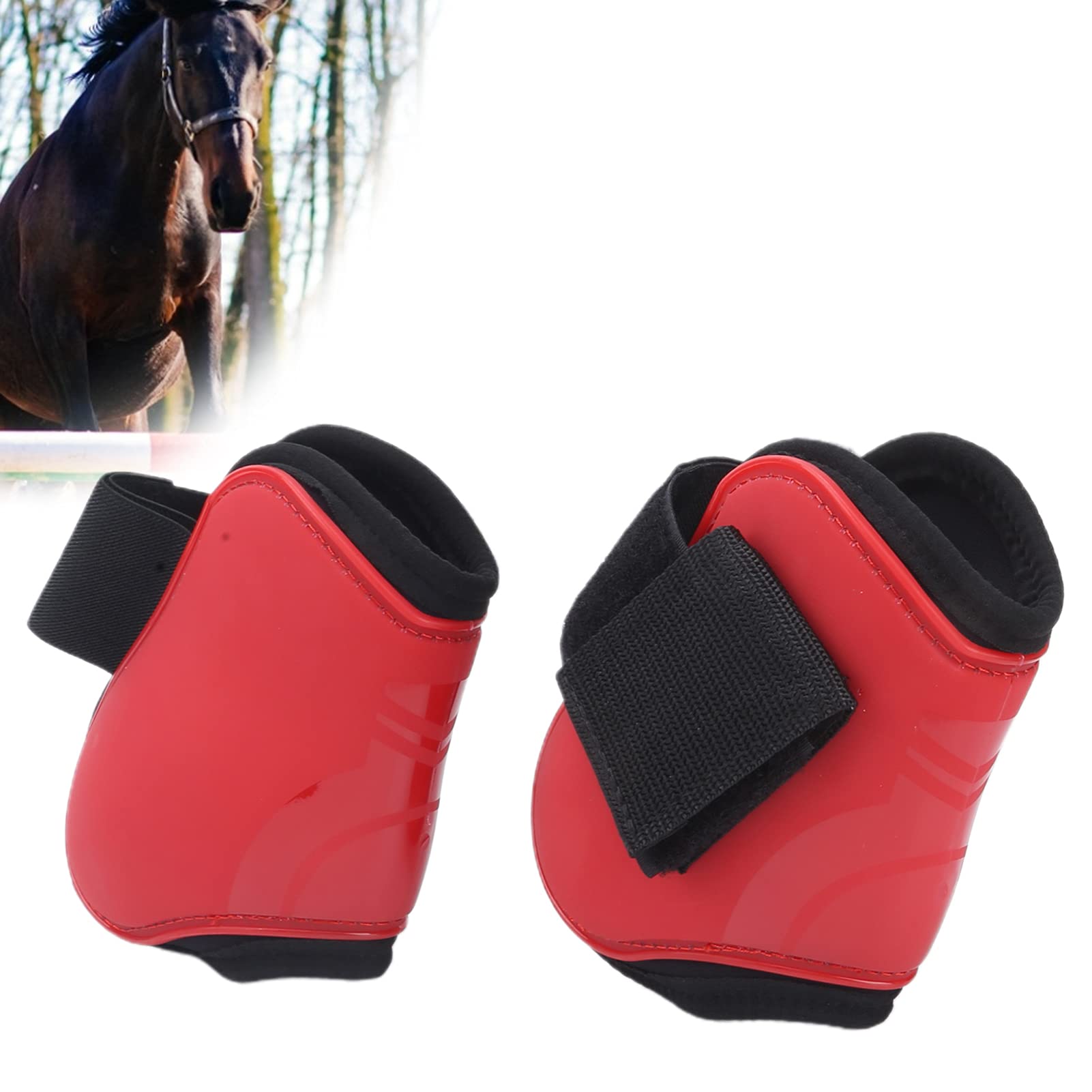 Guêtres De Tendon Avant Pour Cheval - Paire De Protège-Jambes Respirantes En PU Et Néoprène (Taille M)