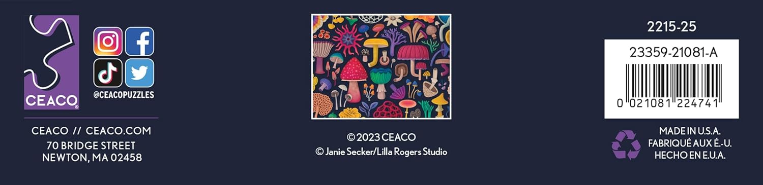 Ceaco - Magical Mushrooms - Large Piece Jigsaw Puzzle for Adults