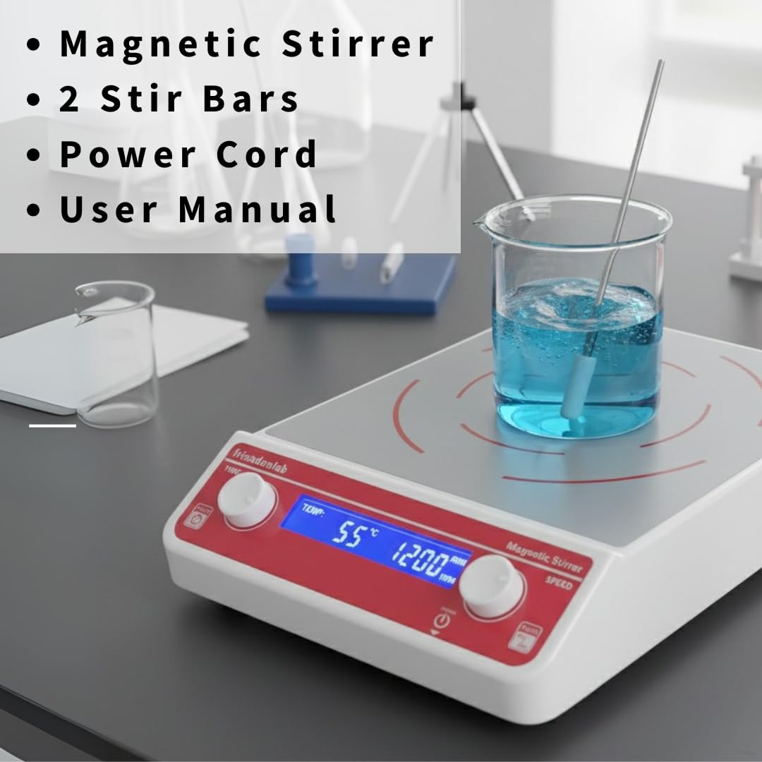 Fristaden Lab Magnetic Stirrer – Large Capacity Digital Laboratory Mixer | 30 L, Variable Speed, Durable Motor with LCD Display, U.S. Warranty