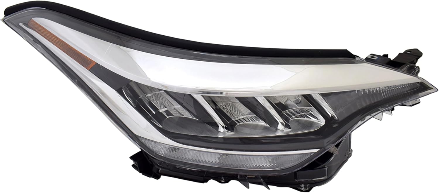 Headlight Assembly Compatible with Toyota 2020 2021 2022 C-HR LE/XLE/Nightshade Sport Utility LED Right/Passenger Side Headlamp Assembly LED CAPA Certified TO2503298C 81130-F4200