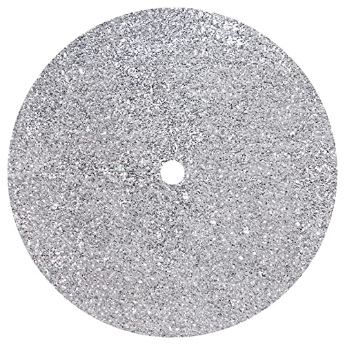 SY Super Bang Christmas Tree Skirt, Sequins Tree Skirts for Xmas Tree Decorations and Ornaments, Christmas Decor for Holiday Party Birthday Thanksgiving - Silver Grey, 60"/150CM.