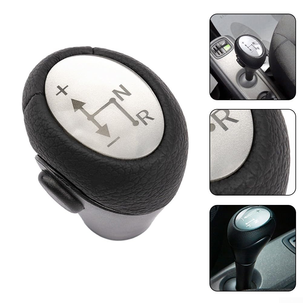 ReachMall Pomello cambio, Pomello del cambio automatico, testa del cambio adatto per Smart 451 07-2018 450/451 2007-2018 cambio automatico in pelle leva del cambio e pomello