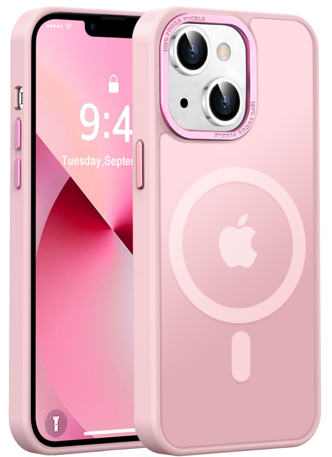 Newfuture Strong Magnetic Compatible with iPhone 17 Pro Case [13 FT Military Drop Protection] [Compatible with Magsafe] Slim Translucent Matte Shockproof with Anti-Fingerprint Phone Case, Tender Pink — view 67