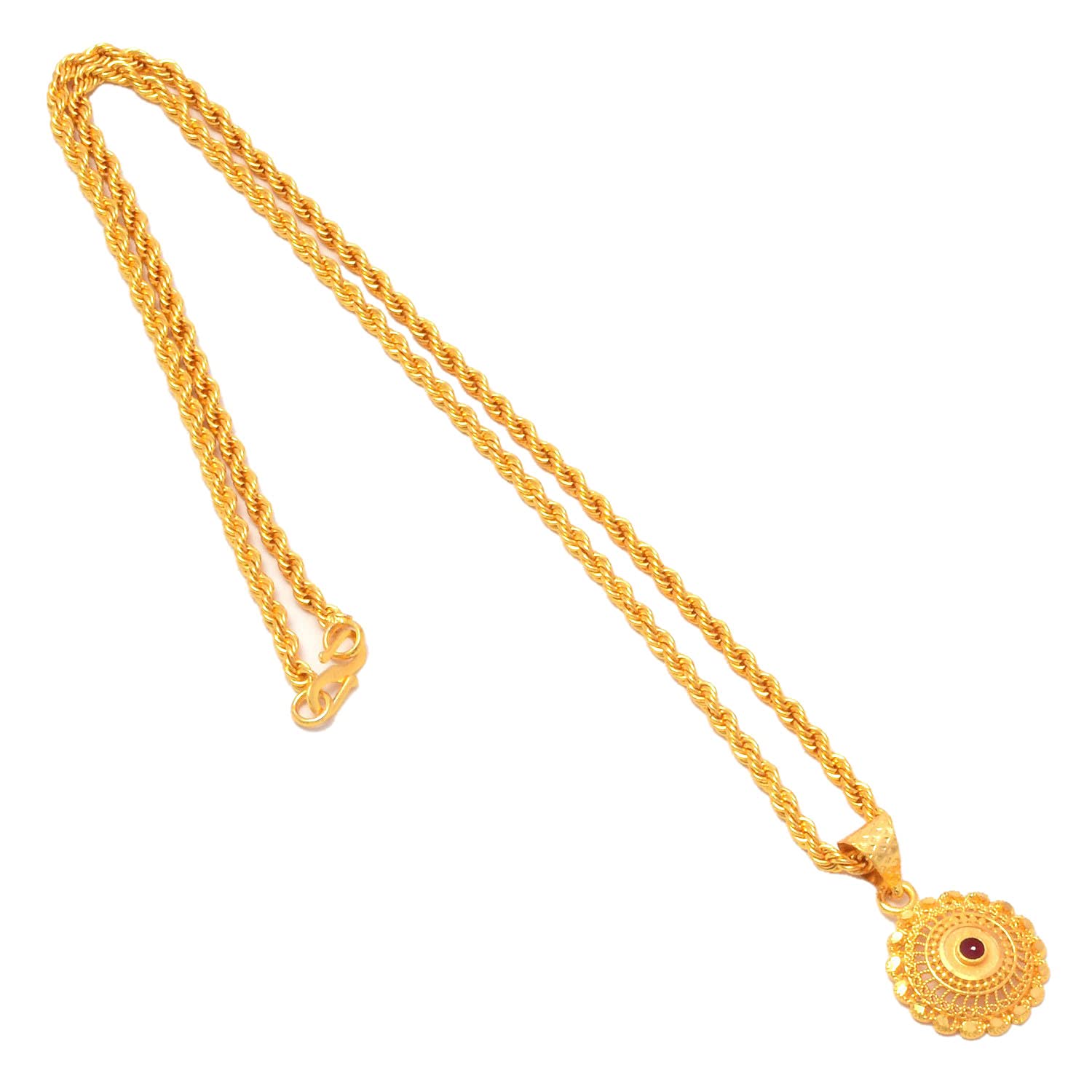 Jewar Mandi Locket & Chain Gold Plated Religious Fish, Heart/Pan, Round & Oval Design Pendant with Chain Jewelry for Men-Women & Boys-Girls (Round Locket) (B09HM9NDKP) Amazon Price History, Amazon Price Tracker