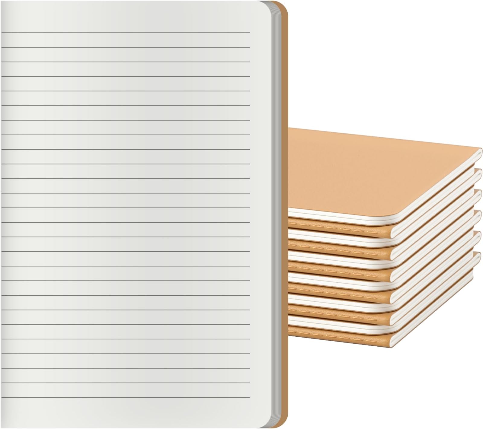 12 Pack Notebook Journals for Travelers, Students and Office, Writing Diary Subject Notebooks Planner with Lined Paper, College Ruled, 60 Pages, 30 Sheets, 8.3x5.5 inch, A5 Size, Travel Journal Set