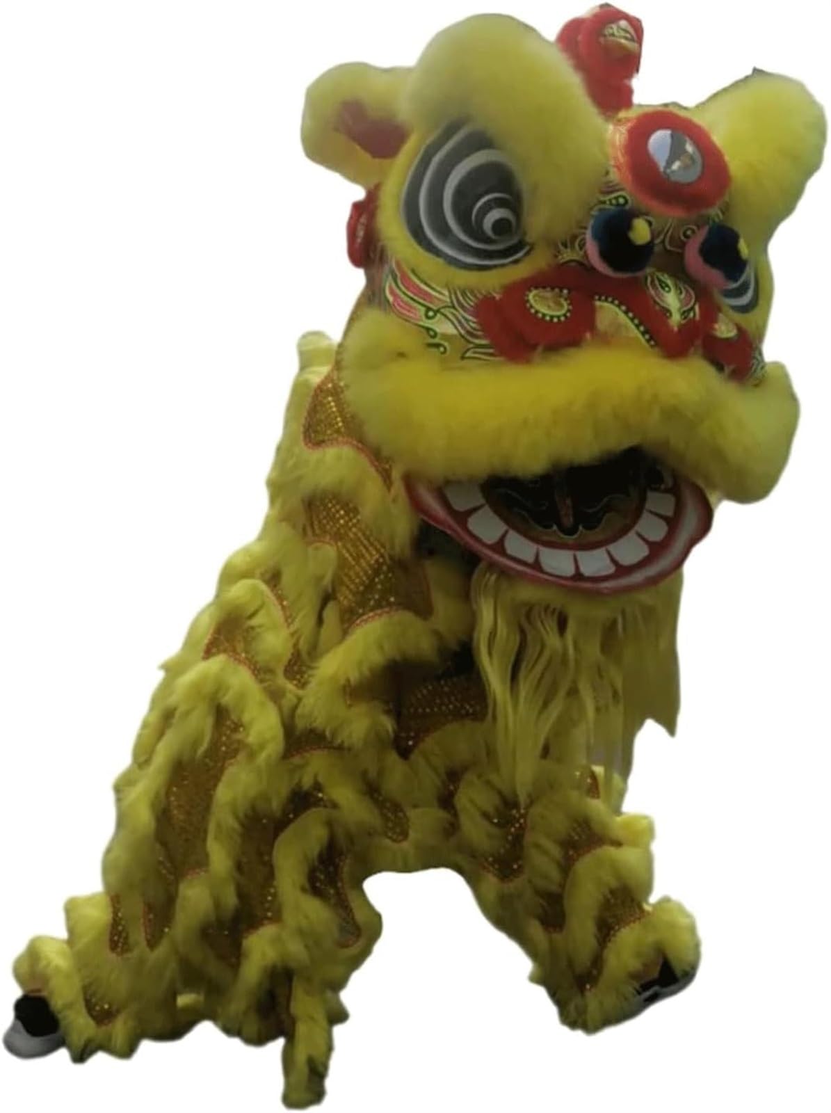 Krxsobnv C Lion Dance Lothes, Artificial Wool Dragon Dance Hinese New Year Festive Performance Lion Ostume